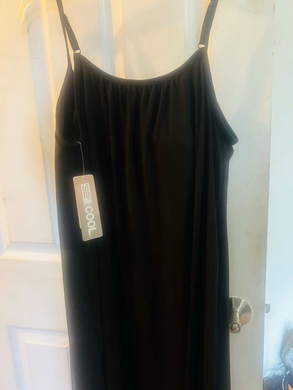 Women’s Black athletic Dress with Adjustable Straps- bra included